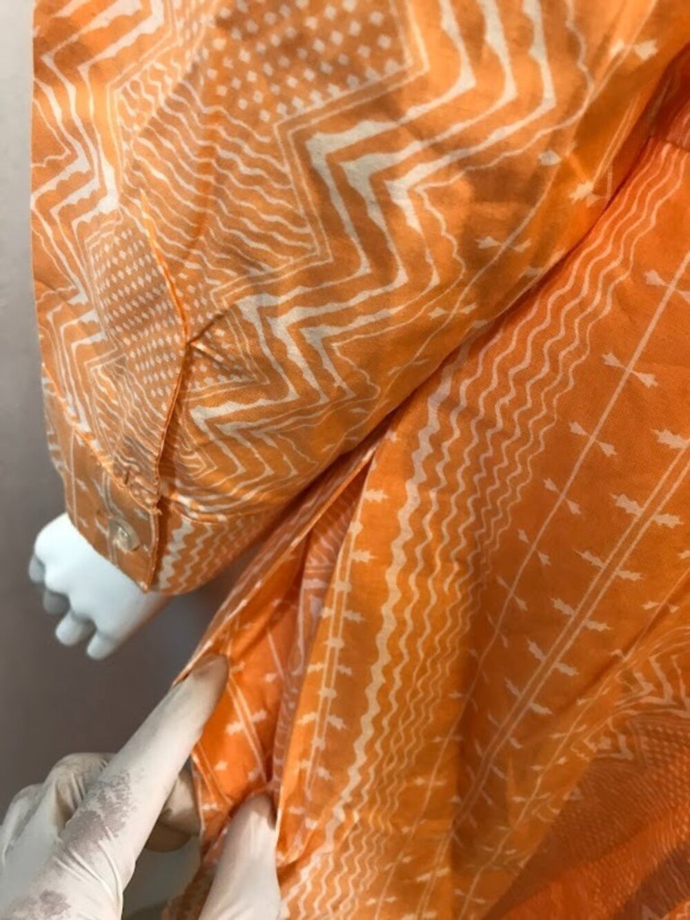 NWT Julia Amory 100% Cotton Orange Shirt Dress Medium - Picture 4 of 11